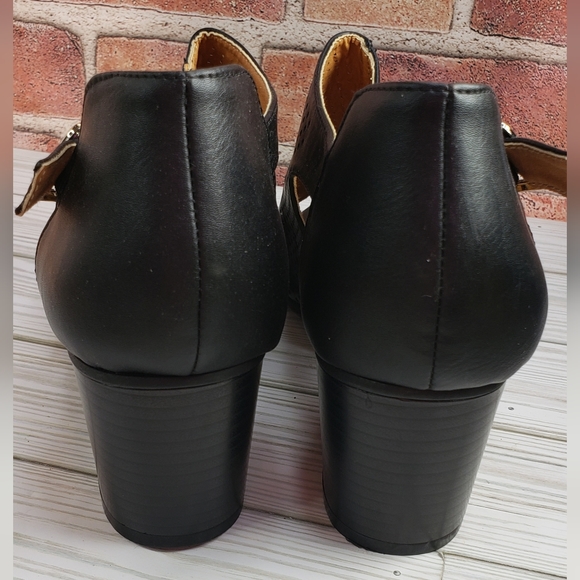 Dream Pairs black open-toed heels size 9½ NWOT (sw107) - Picture 7 of 9